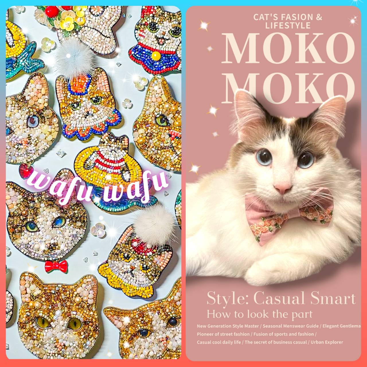 S-023】 wafu & moko（アクセサリー） - ネコ市ネコ座 〜保護猫文化祭〜